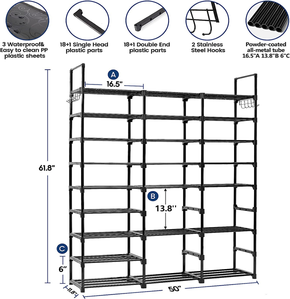 shoe rack without cover